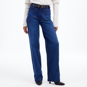 Madewell emmett wide leg jean in allentown wash patch